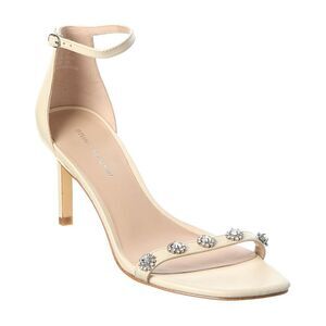 Stuart Weitzman Justina 75 Leather Sandal, White